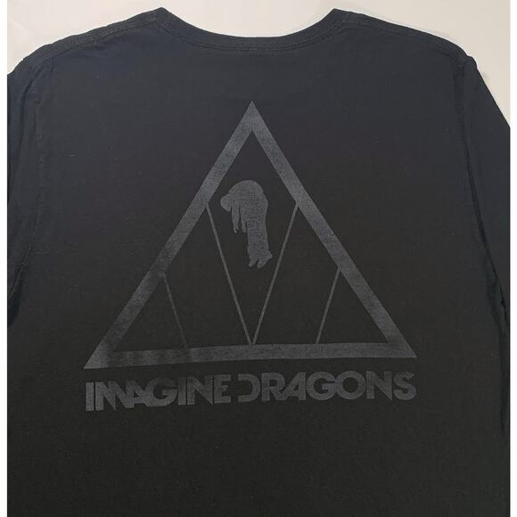 Imagine Dragons EVOLVE World Tour Concert T-Shirt Long-Sleeve Black MEDIUM - Picture 5 of 5